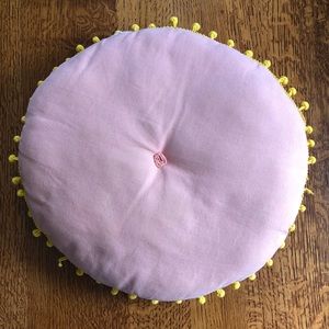 Urban Outfitters Orange Pom Pom Throw Pillow.